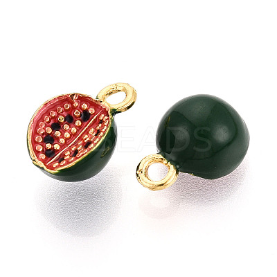 Fruit Alloy Enamel Charms ENAM-N062-06F-1