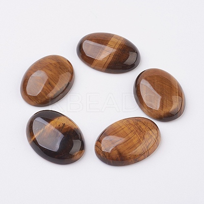 Natural Tiger Eye Flat Back Cabochons LS-G-G741-25x35mm-01-1