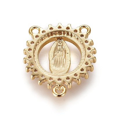 Brass Cubic Zirconia Chandelier Component Links ZIRC-F108-03G-1