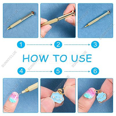 DIY 120Pcs Alloy Enamel Nail Art Dangle Charm Decoration Sets MRMJ-SC0001-06-1