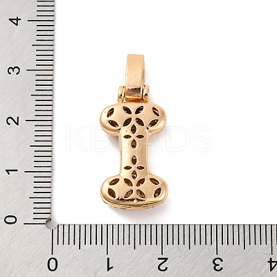 Brass Micro Pave Cubic Zirconia Pendants KK-C076-29I-G01-1