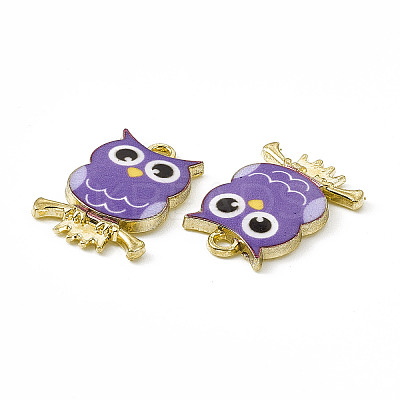 Painted Alloy Pendants PALLOY-P288-01G-12-1