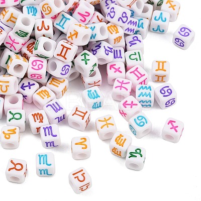 Opaque Acrylic Beads OACR-H052-03D-1