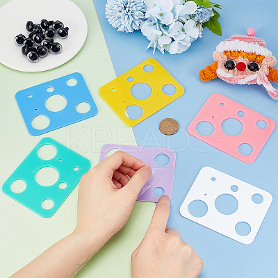 6Pcs 6 Colors Acrylic Craft Doll Eyes Template DIY-PH0023-10-1