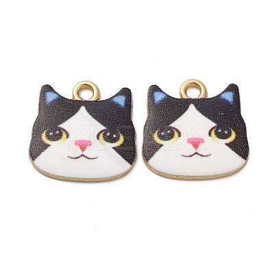 Alloy Enamel Pendants ENAM-V002-04G-03-1