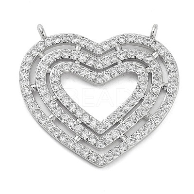 Brass Micro Pave Cubic Zirconia Pendants KK-P280-01P-1