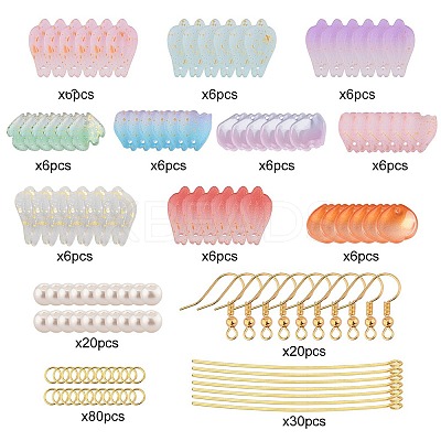 DIY Petal Theme Earring Making Kits DIY-SC0001-26-1