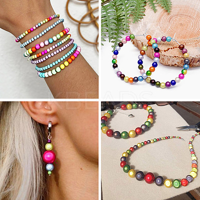 360Pcs 12 Colors Spray Painted Acrylic Beads MACR-TA0002-25-1