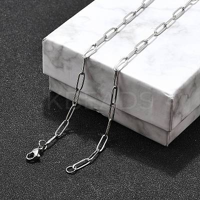 Non-Tarnish 304 Stainless Steel Paperclip Chains NJEW-G340-09P-1