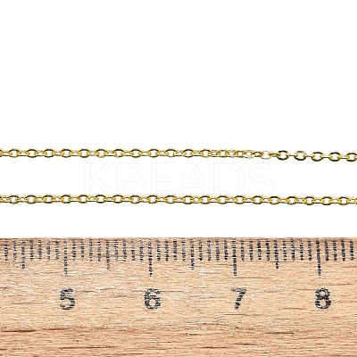 Brass Cable Chain Necklaces X-MAK-P011-01G-1