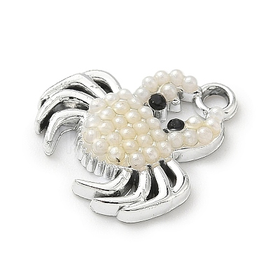 Plastic Imitation Pearl Pendants PALLOY-P313-10A-P-1