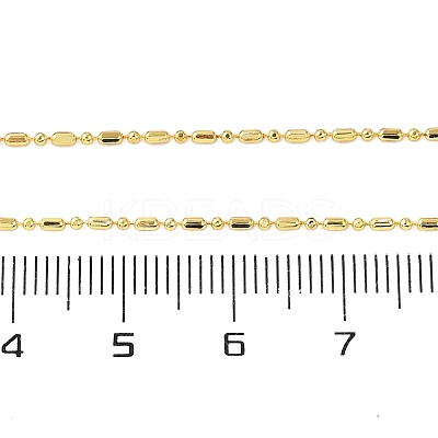 Brass Ball Chain Necklaces for Women NJEW-D302-32G-1