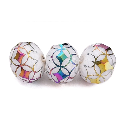 Electroplate Glass Beads EGLA-N026-01A-M03-1