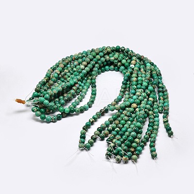 Natural Imperial Jasper Beads Strands G-I122-10mm-05-1