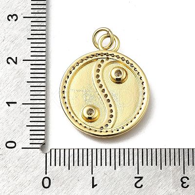 Brass Micro Pave Cubic Zirconia Pendants KK-C090-27G-1