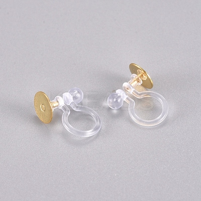 304 Stainless Steel and Plastic Clip-on Earring Findings STAS-G225-29G-1