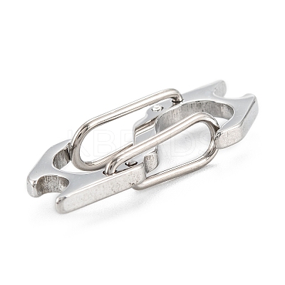 Non-Tarnish 304 Stainless Steel S-Hook Clasps LS-STAS-C024-07P-1