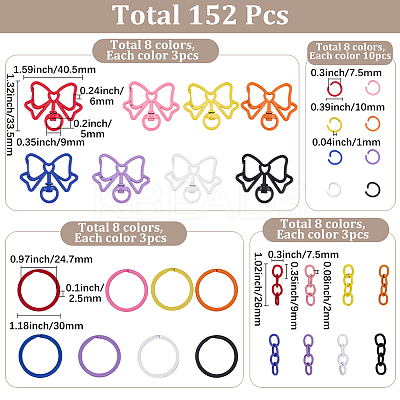 DIY Keychain Findings Kits DIY-SC0003-48-1