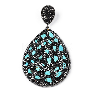 Synthetic Turquoise Big Pendants RB-T013-06-1