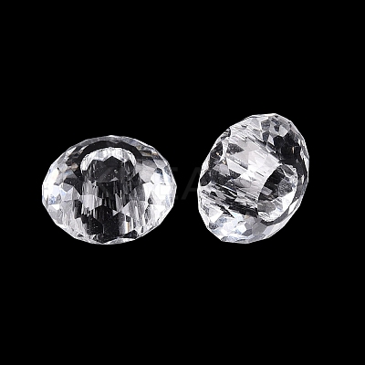 Transparent Glass European Beads GPDL-Q024-14mm-A11-1