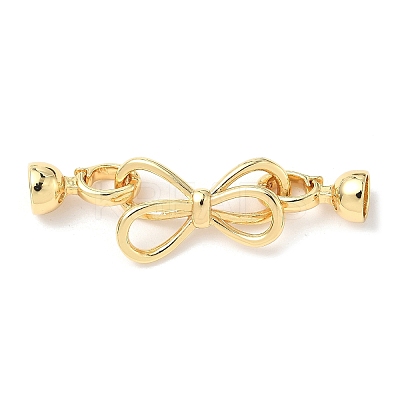 Brass Fold Over Clasps KK-U059-36G-1