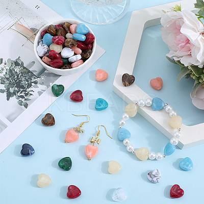 100Pcs Imitation Gemstone Acrylic Beads OACR-SP0001-05C-1