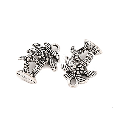 Coconut Tree Tibetan Style Alloy Pendants PALLOY-AD1515-AS-1