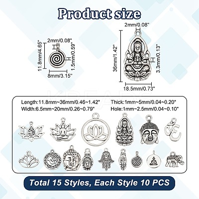 15 Styles Alloy Pendants FIND-GA0003-23-1