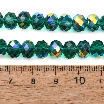 Electroplate Transparent Glass Beads Strands EGLA-A046-01C-23-1