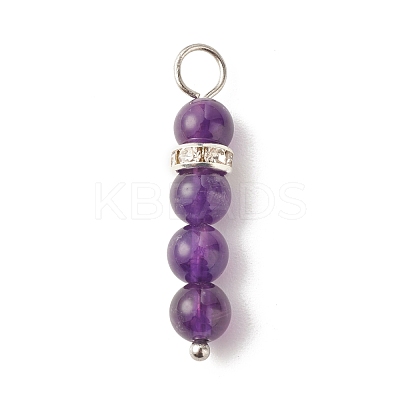 Gemstone Beaded Pendants PALLOY-JF01326-1