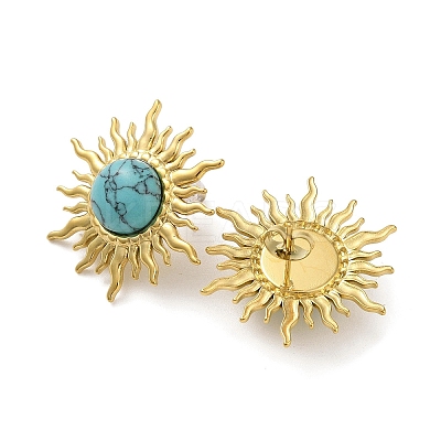 Stainless Steel Tophus Earrings EJEW-R160-04G-1