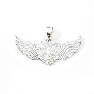 Alloy Pendant Cabochon Settings LS-PALLOY-S107-002P-RS-1