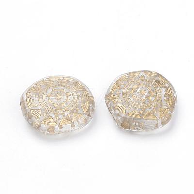Plating Transparent Acrylic Beads PACR-Q115-45-1