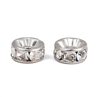 304 Stainless Steel Rhinestone Spacer Beads STAS-P444-01B-P-1