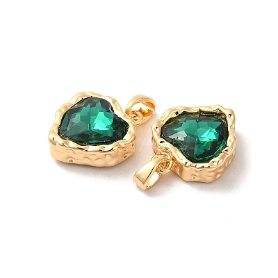 Brass Micro Pave Cubic Zirconia Pendants KK-M243-02G-1