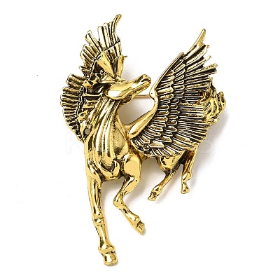 Horse Alloy Brooches for Backpack Clothes JEWB-L026-06AG-1