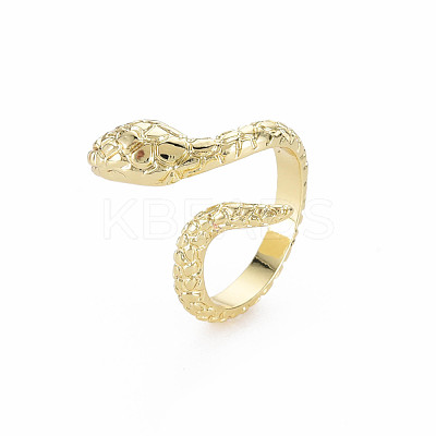 Snake Shape Rack Plating Alloy Cuff Rings RJEW-Q163-012A-RS-1