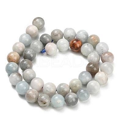 Natural Aquamarine Beads Strands G-F591-29A-10mm-02-1