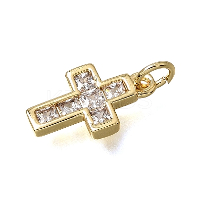 Brass Pave Cubic Zirconia Pendants CU-CBA637A-04G-B-1