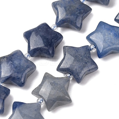Natural Blue Aventurine(Dyed & Heated) Beads Strands G-K359-E02-1