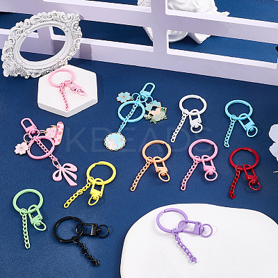 20Pcs Spray Painted Eco-Friendly Alloy Swivel Snap Hook Clasps FIND-SC0017-11-1
