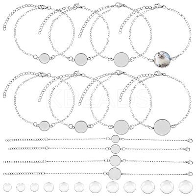 DIY 304 Stainless Steel Cable Chains Bracelets Making Kits BJEW-GA00004-1
