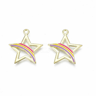 Alloy Enamel Pendants ENAM-S115-177D-1