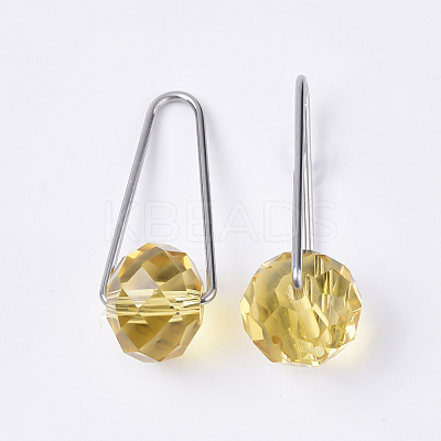 Faceted Glass Pendants STAS-S079-134E-1