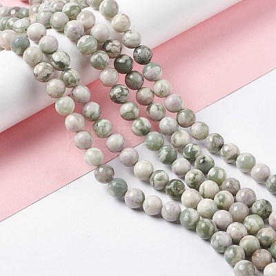 Natural Peace Jade Beads Strands G-G905-07-6MM-1
