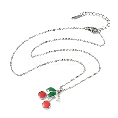 Brass Enamel Pendant Necklaces SA-CBA7E55-01P-1