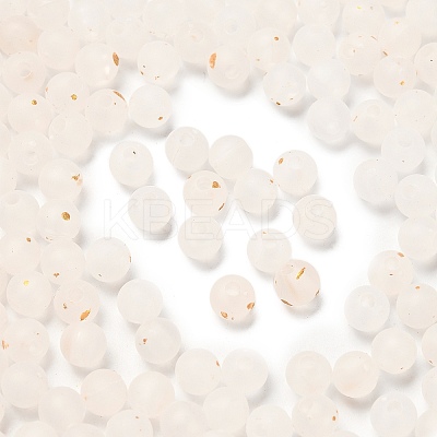 Frosted Transparent Acrylic Beads OACR-F013-12L-1