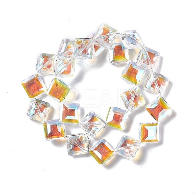 Faceted Glass Beads Strands EGLA-E030-01C-1