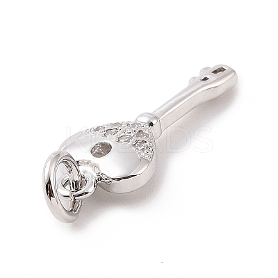 Brass Micro Pave Cubic Zirconia Pendants KK-C012-11P-1