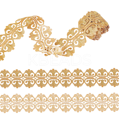 2M Floral Embroidery Iron on/Sew on Polyester Ribbon Patches OCOR-FG0001-75G-1